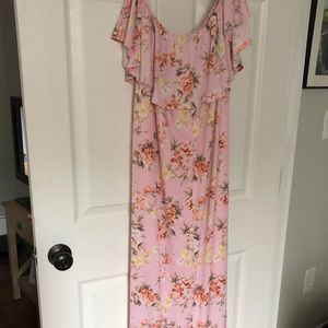 Pink blush floral maxi - small with tag
